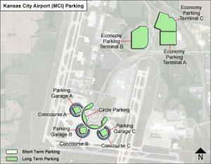airport parking mci kansas city map international term long rates car garage near short cheap facility rentals sharing ride